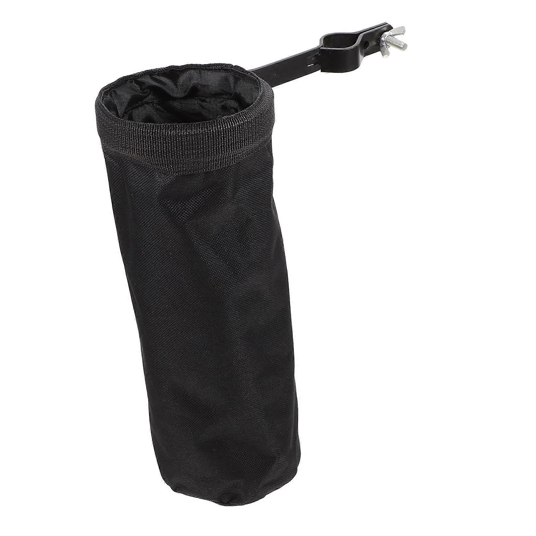 Drumstick Holder with Secure Mount, Quick Access and Wear Resistant Storage Bag for Drummers Black