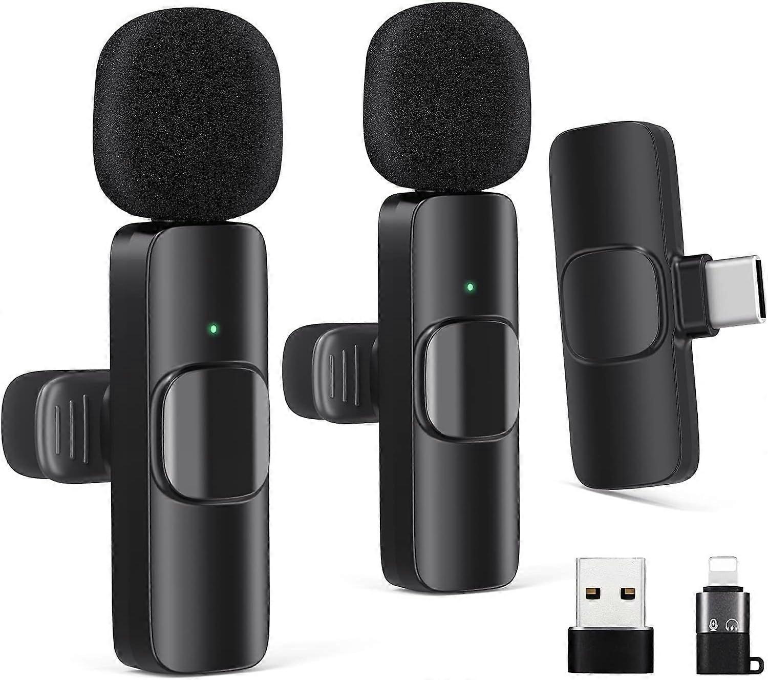 Wireless Lavalier Microphone for Android/iPhone/Computer/Laptop, Wireless Mic for iPhone 1