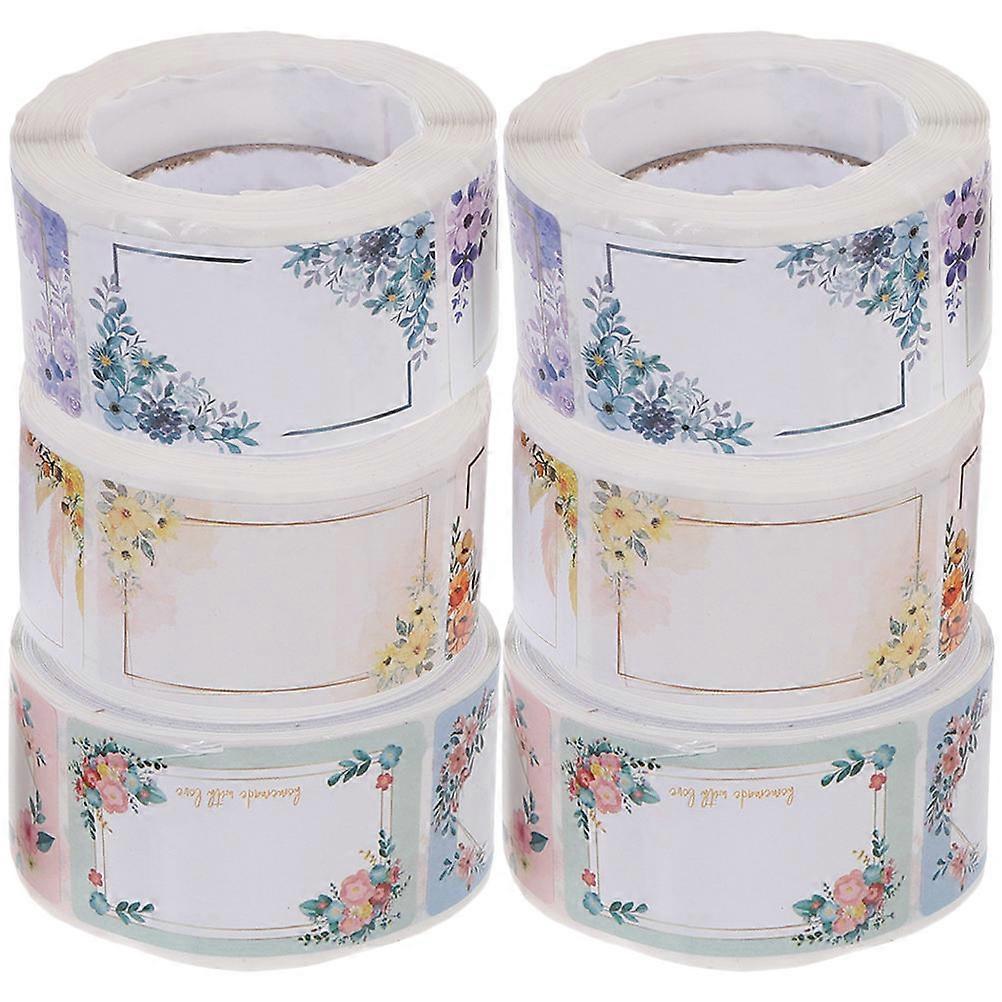 Kitchen Storage Blank Name Sticker Multipurpose Label Stickers for Bottles 6 Rolls