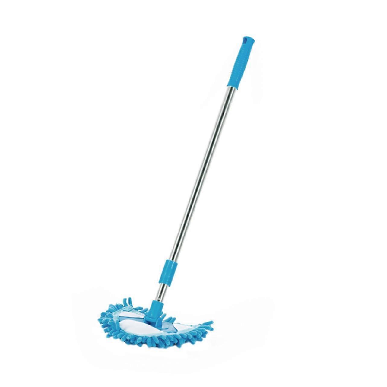 Mini Triangular Telescopic Mop with Rotating Corner Head and Adjustable Handle for Household Cleaning