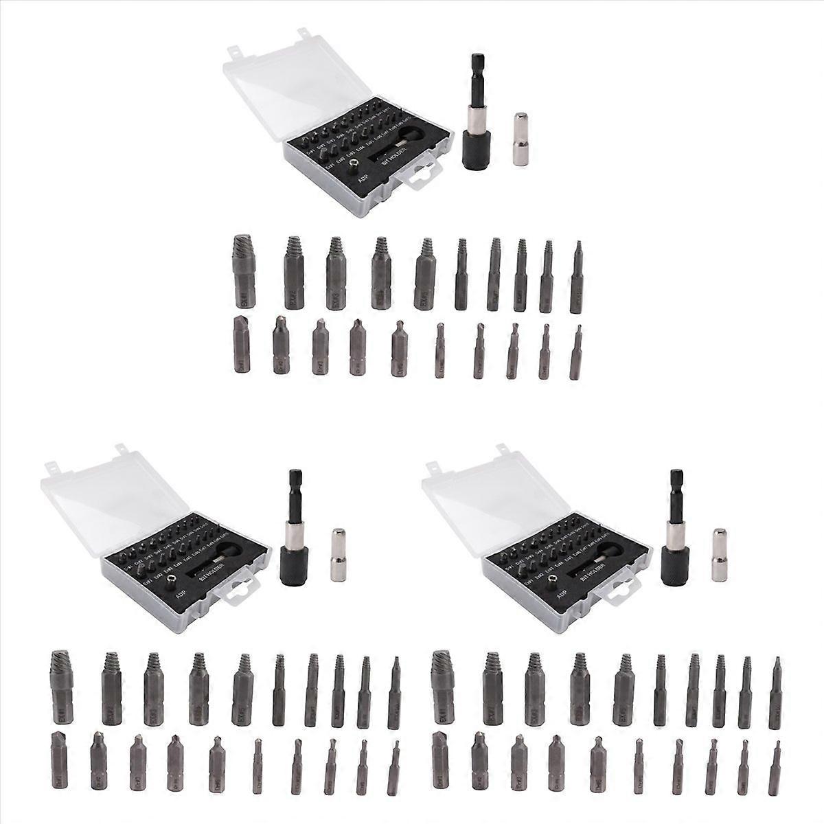 22 PCS Screw Extractor Kit, HSS Remover Set with Bit & Socket Adapter