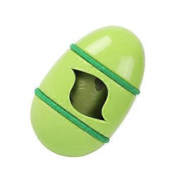 Dog Outdoor Trash Box Portable Egg Shape Storage Case for Pet Use with 1 Roll Bag