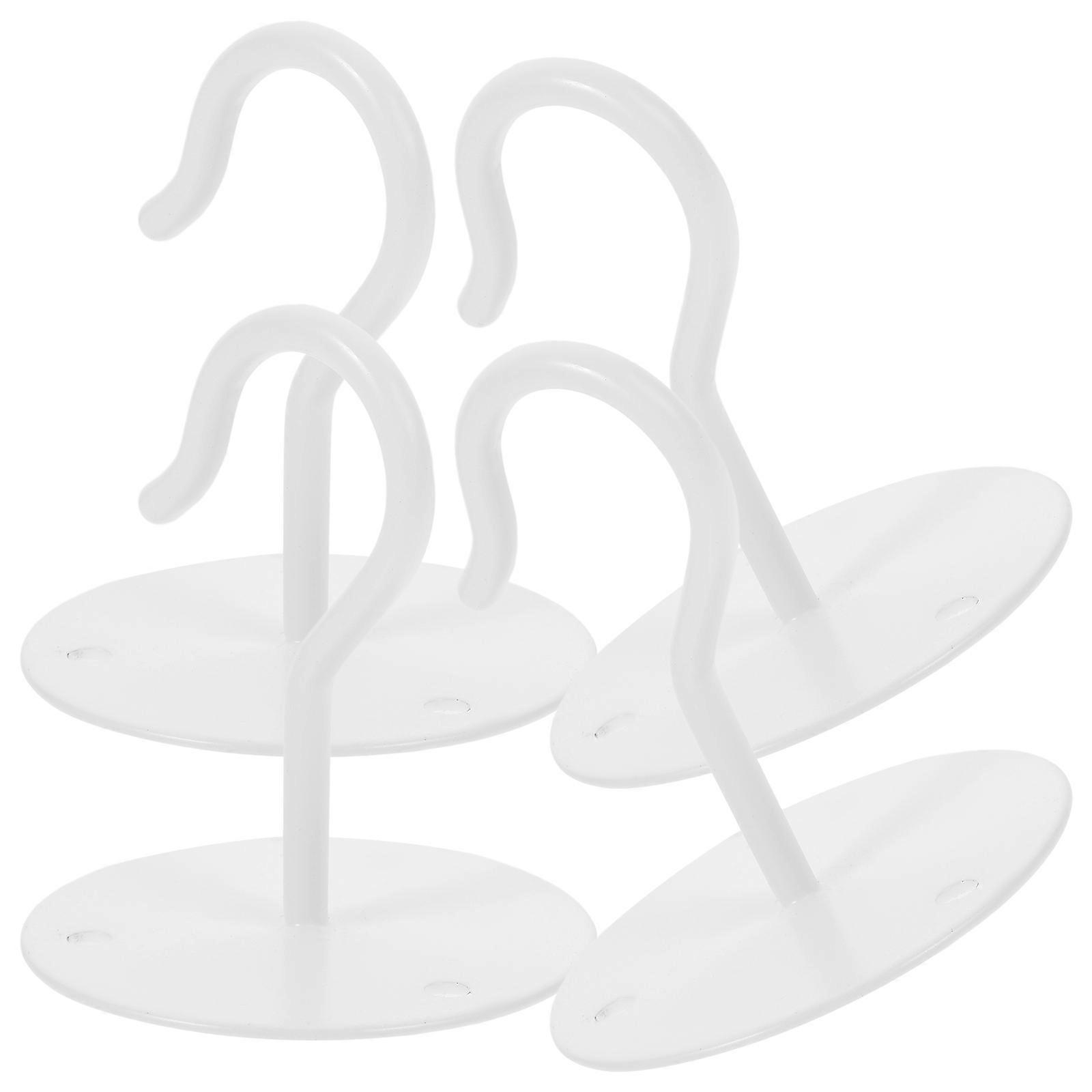 Plant Hook Ceiling Hooks for Hanging Plants 4Sets White Iron Material