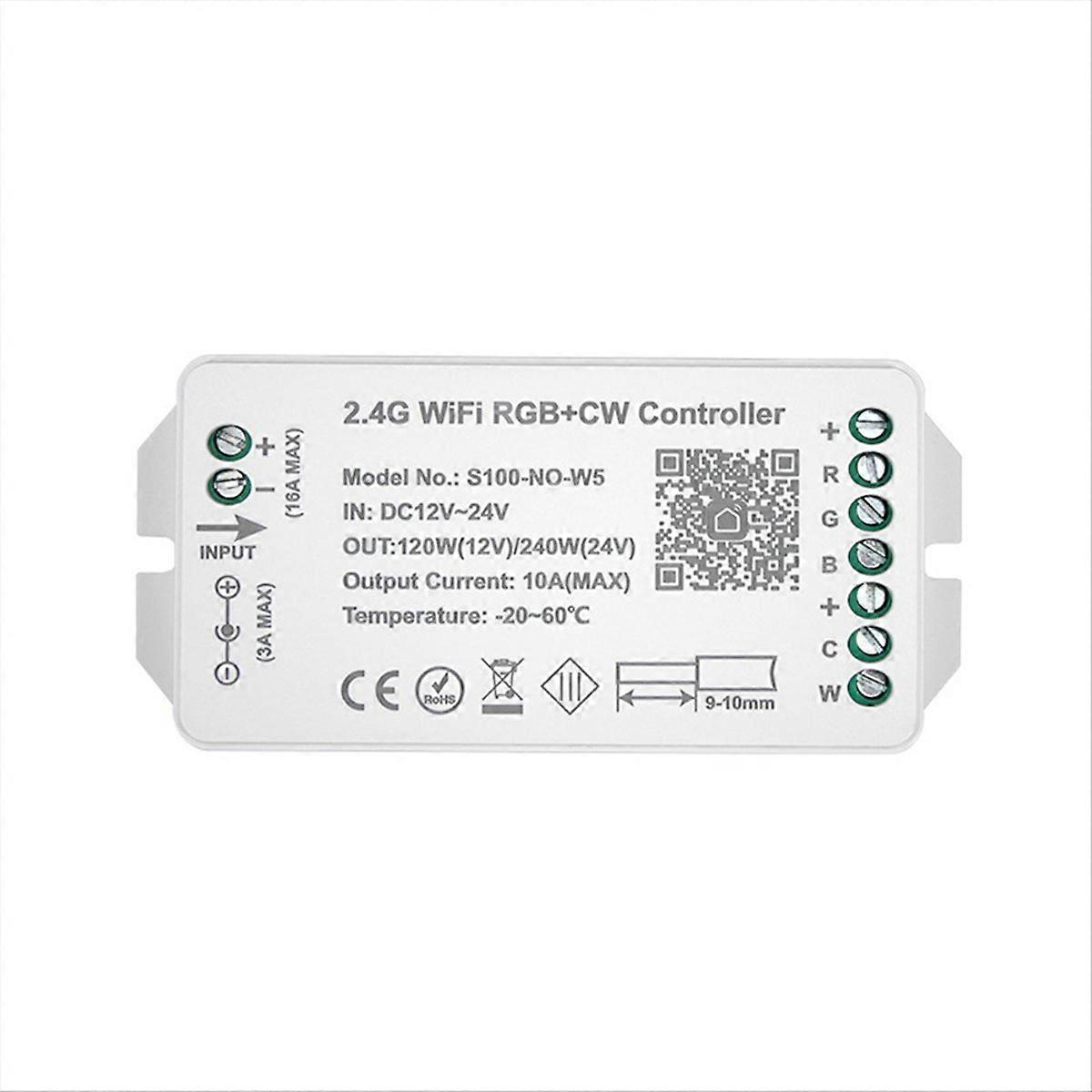 WIFI RGB+CW LED Controller Smart Phone App 433M Remote Control