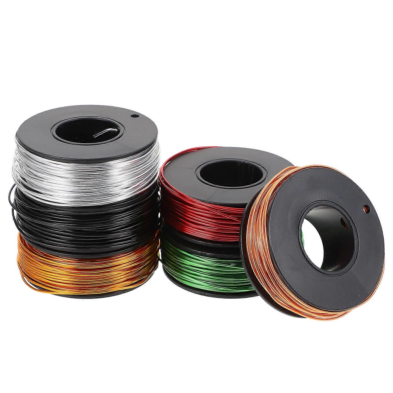 Flexible Aluminum Yarns for DIY Craft Projects 6 Rolls Assorted Colors