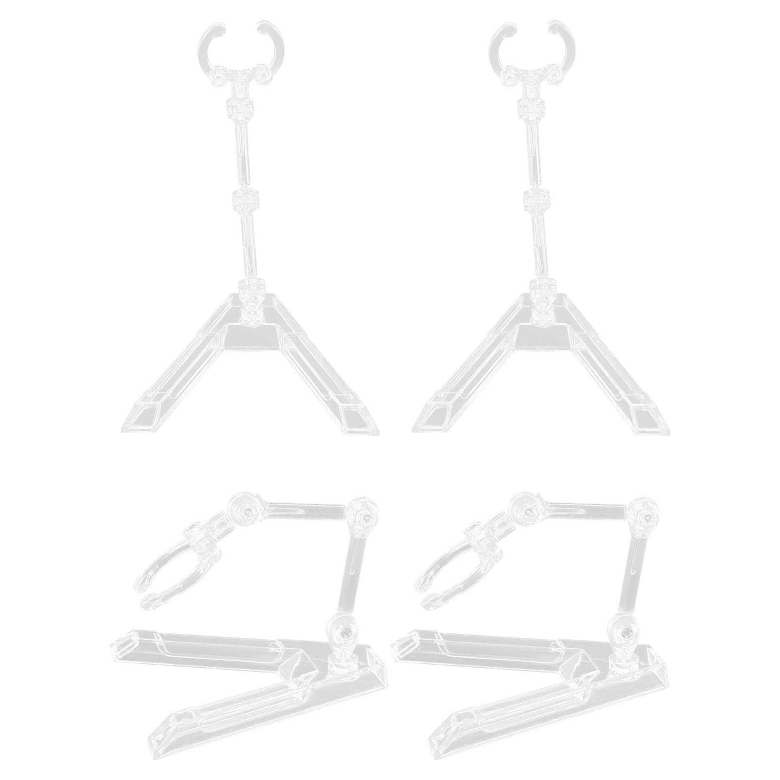 Plastic Desktop Figure Stand Holder for Displaying 4Pcs Assembly