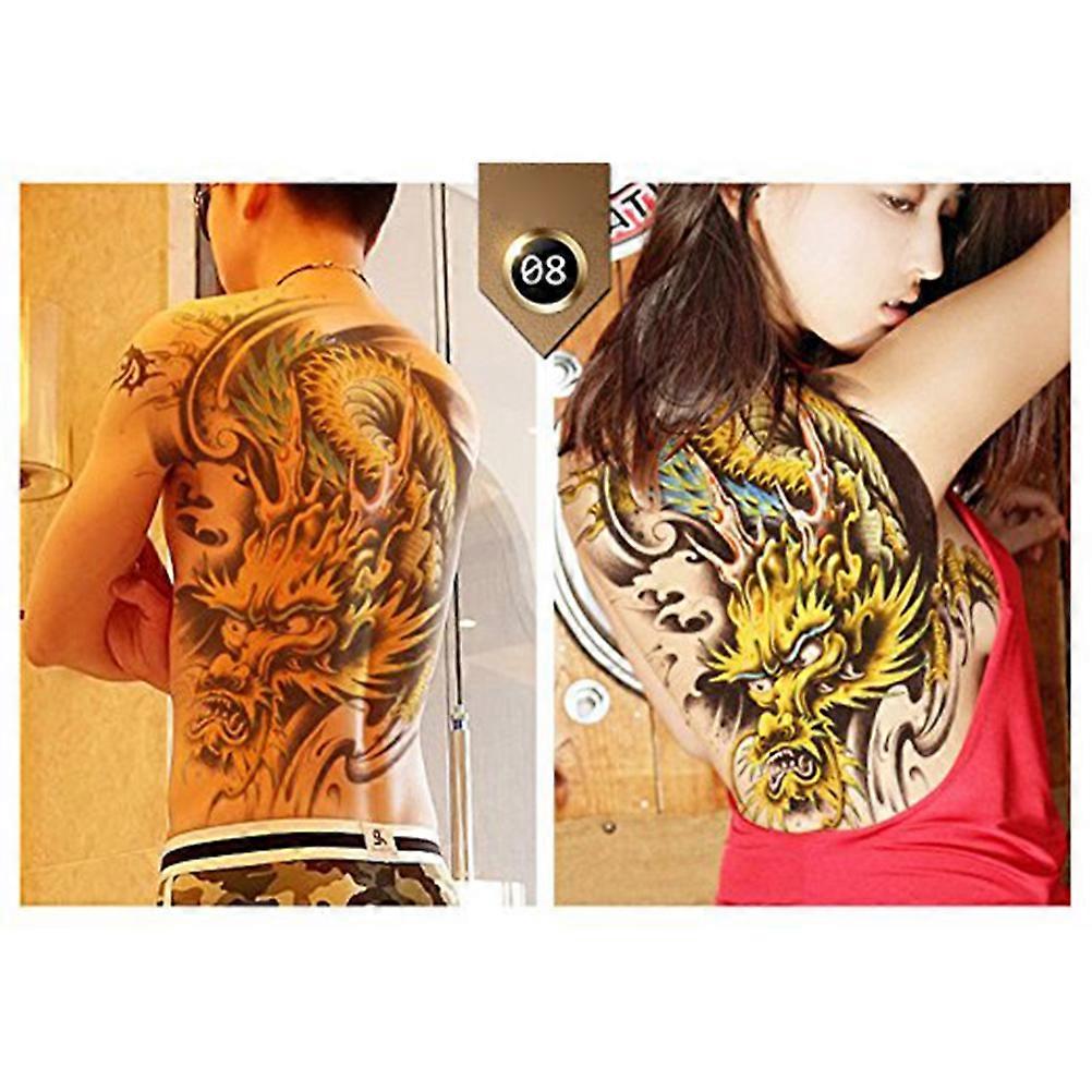 Back Temporary Tattoos Waterproof Temporary Tattoos Sticker Extra Large 4 Sheets