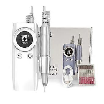 Elektrische nagelfrees 45000 tpm, oplaadbaar, draadloos met lcd-display voor professionele manicure -CN-2026