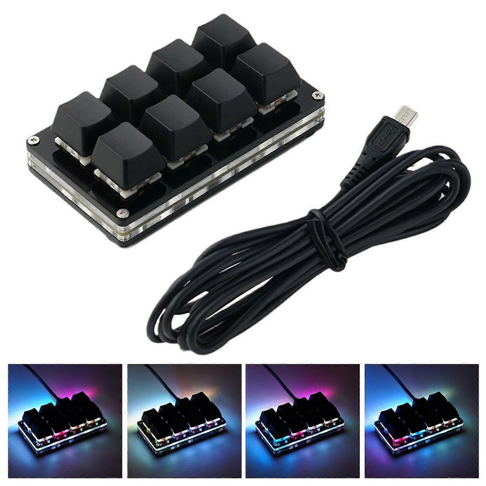 8 Keys Mechanical Keyboard USB Shortcut Programmable Linux For Windows L1Z4