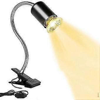 Dæmpbar krybdyrvarmelampe UVB-lys roterbar solspotlampe imiterer sollys til krybdyrøgler terrarium EU-stik