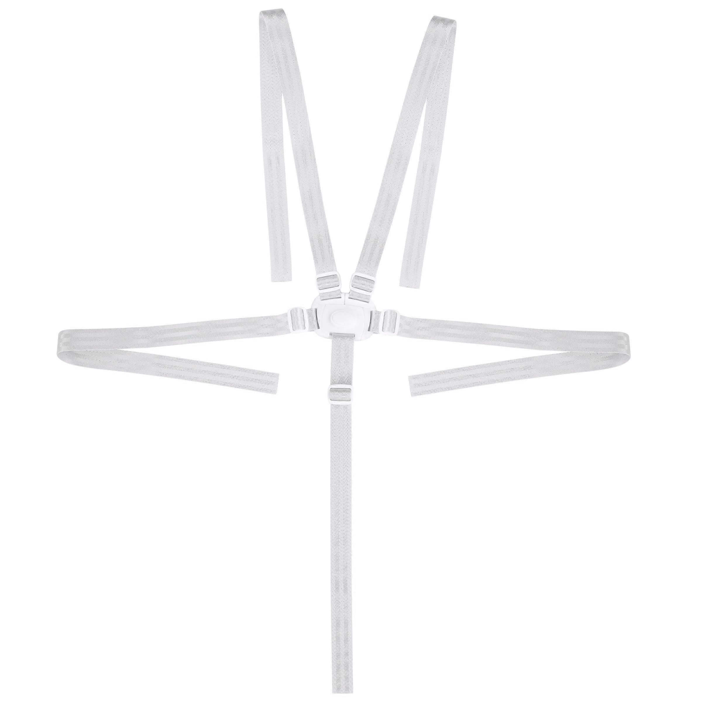 Chair Harness Replacement Adjustable 5 Point Straps with Secure Buckle for Stroller Pram Grey