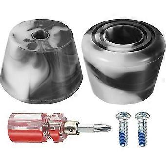 Roller Skate Stopper - Rubber Brake Block ,toe Stops, Adjustable with Screwdriver, Black