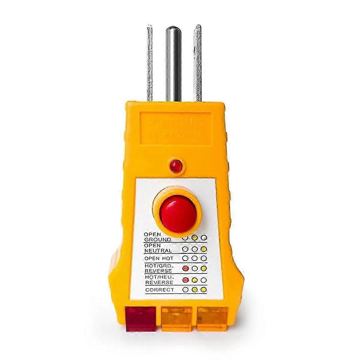 Receptacle Tester with GFCI Function, US Plug Type, 1pc