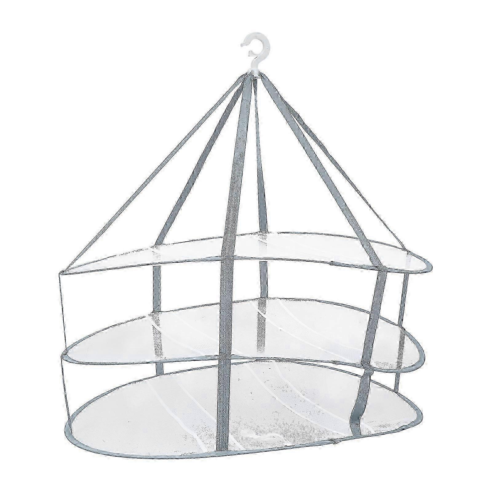 Clothes Drying Stand Rectangular Simple Design Cloth Material Socks Hanging Wrinkle-free Foldable For General Users 1Pc