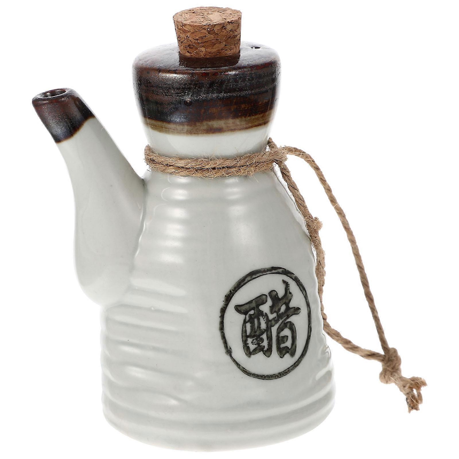 Ceramic Seasoning Jar for Vinegar Dispensing with Multi-Function Use