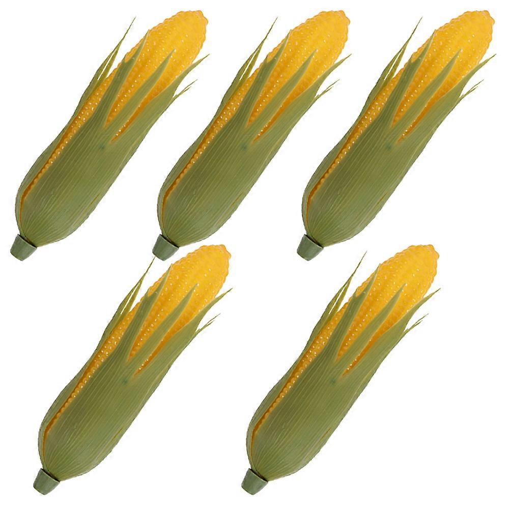 Corn Model Artificial Corn for Display 5Pcs Plastic Fake Vegetable Models