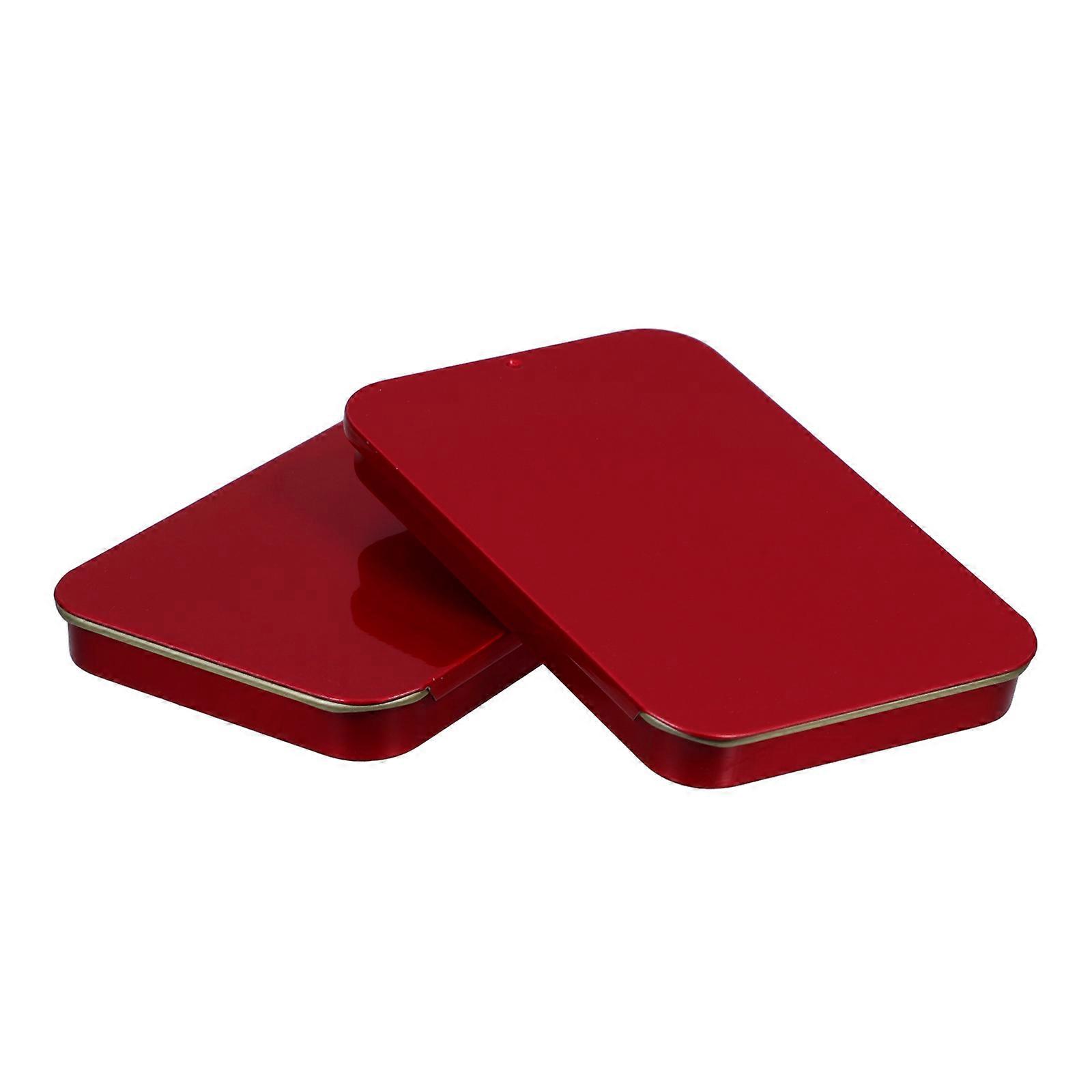 Aromatic Balm Box Tinplate Push Pull Storage Cans 2Pcs Portable Mini