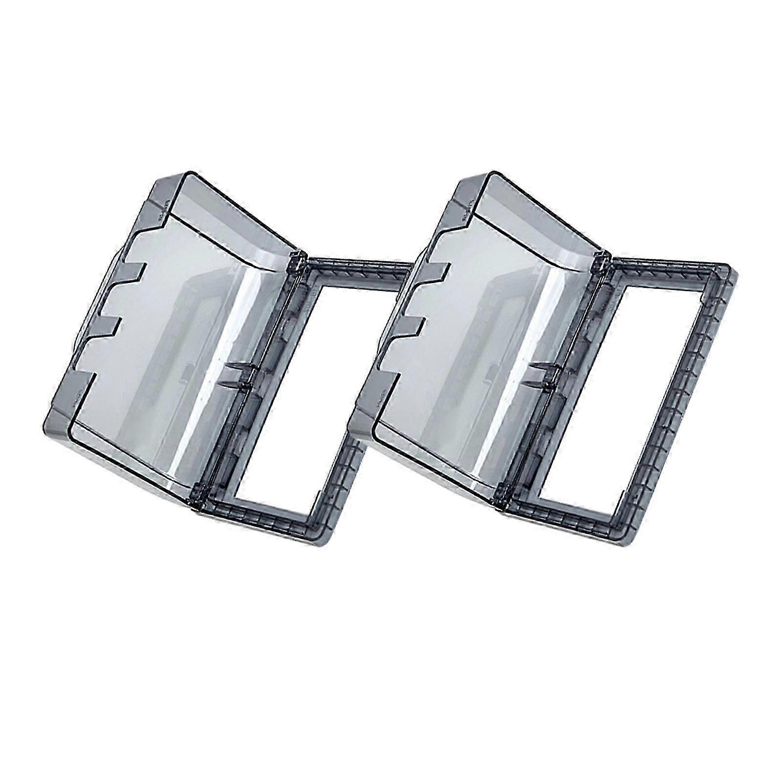 Splash-Proof Outlet Protector Wall Socket Safety Covers Transparent 2Pcs