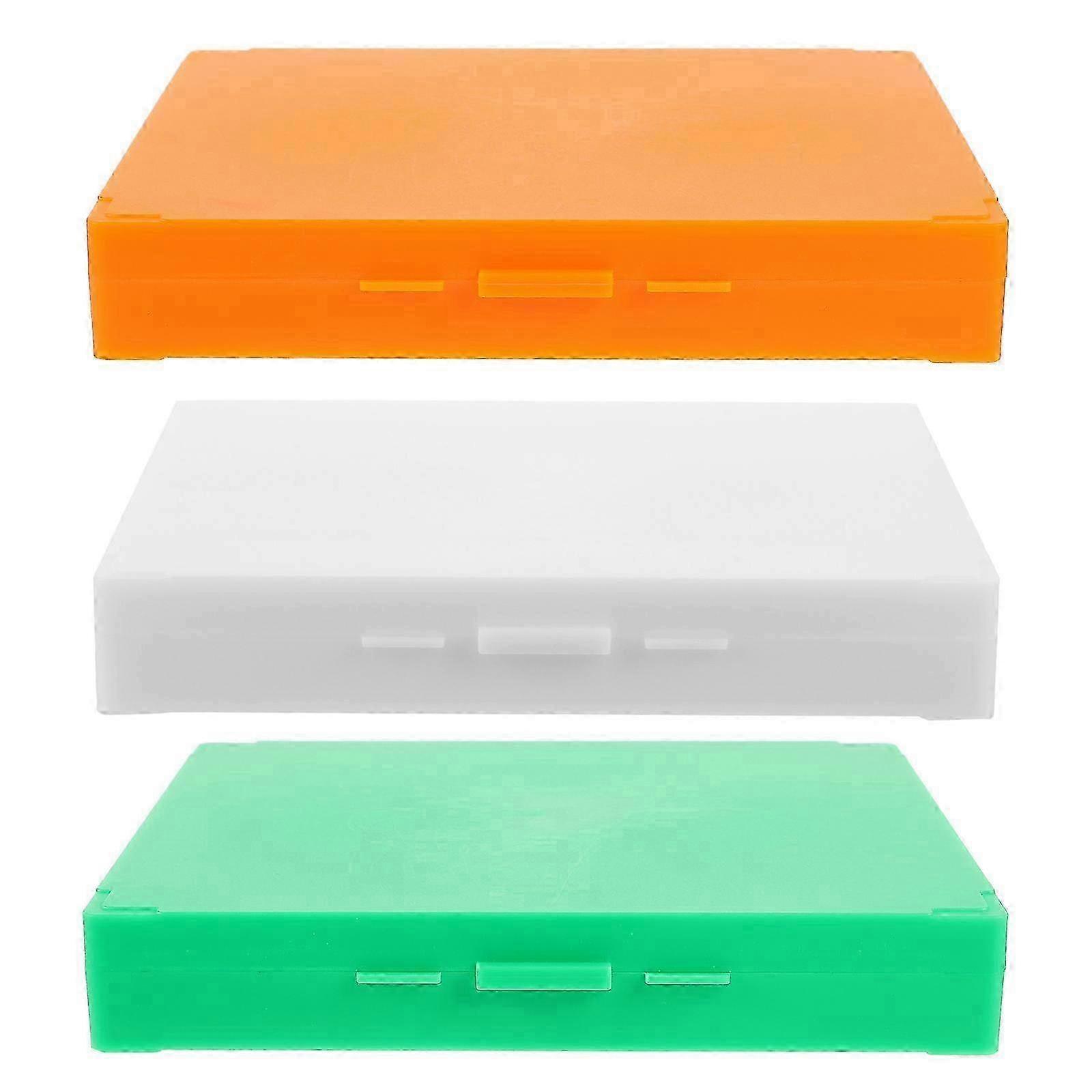 3pcs Microscope Slide Boxes Reusable Specimen Storage Box compatible with Science Laboratory Supply