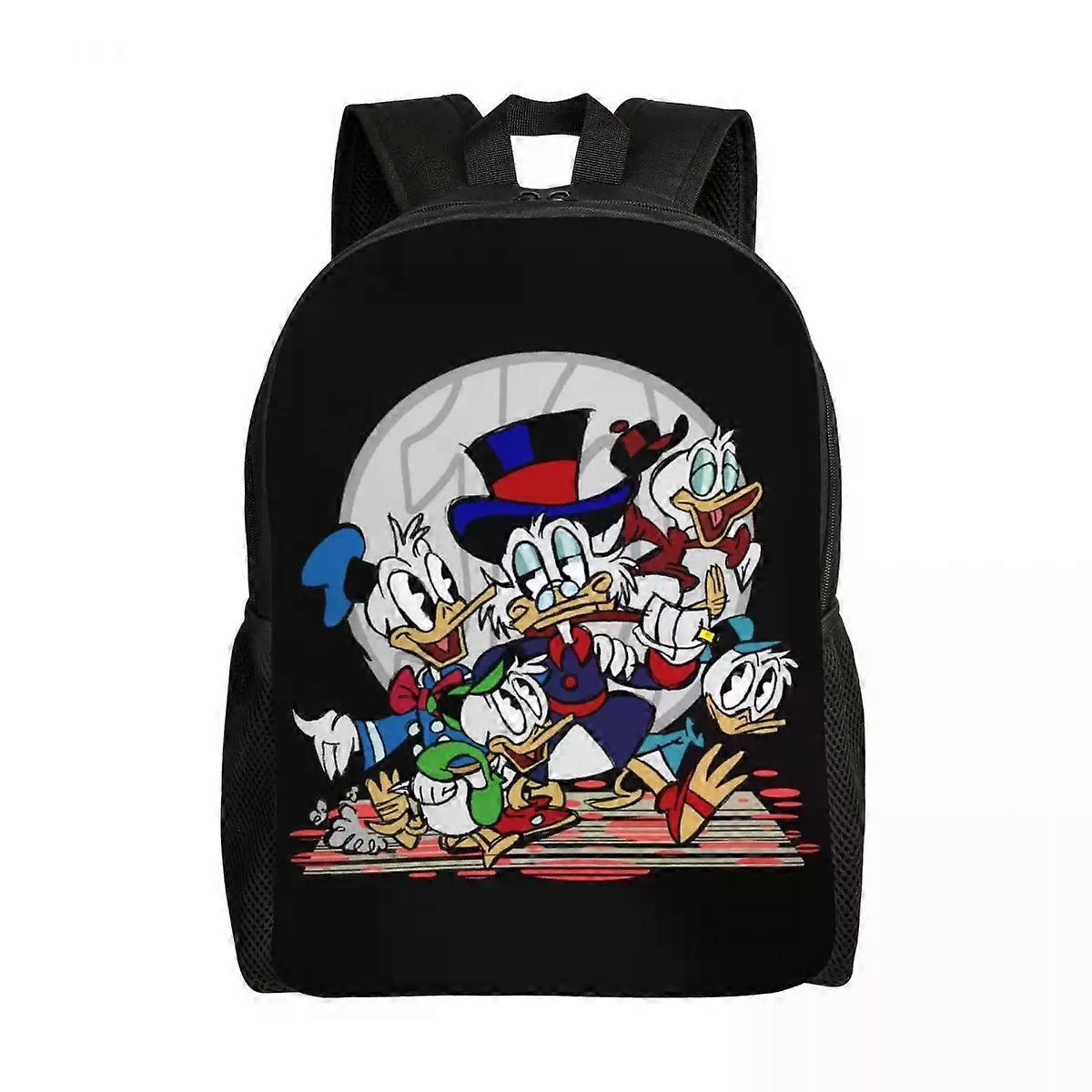 LA478 Donald Duck Mickey Mouse Huey Backpacks for Women Men School College Student Bookbag Fits 15 Inch Laptop Bags