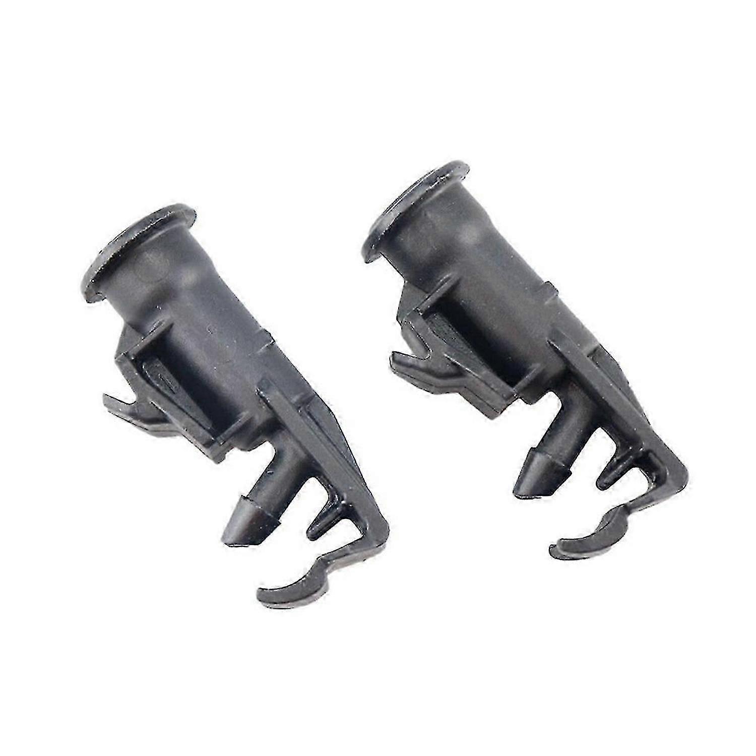 2Pcs Windshield Washer Nozzle Black Fit compatible with