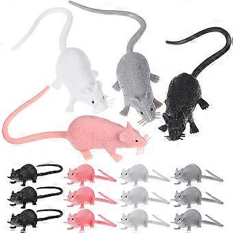 16 stk falsk rotte Kawaii mus miniature mus ornament halloween soveværelse have dekorationer