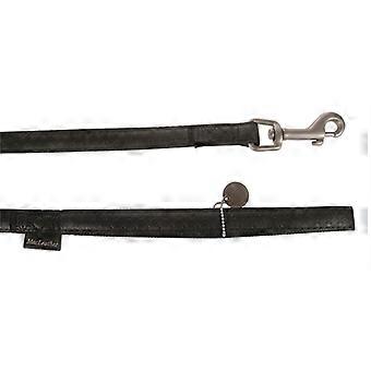Zolux Mac Leather Loop Line Zwart 15 mm x 120 cm Kunstleer