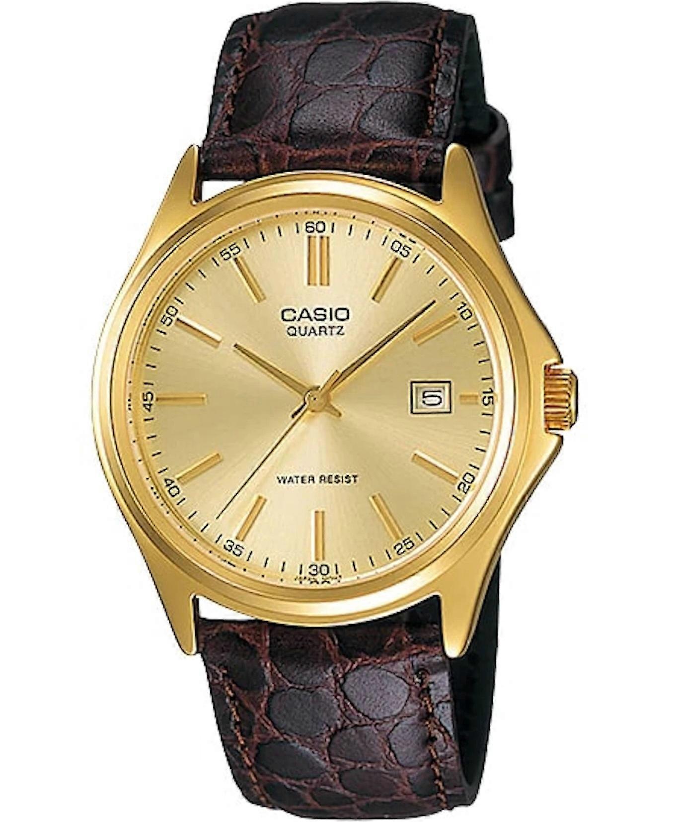 CASIO COLLECTION DATE LEATHER - GOLD