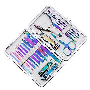 Set di tagliaunghie arcobaleno - 18 pezzi Tagliaunghie - Set di tagliaunghie arcobaleno femminile Set di tagliaunghie (18 pezzi Set di tagliaunghie arcobaleno)