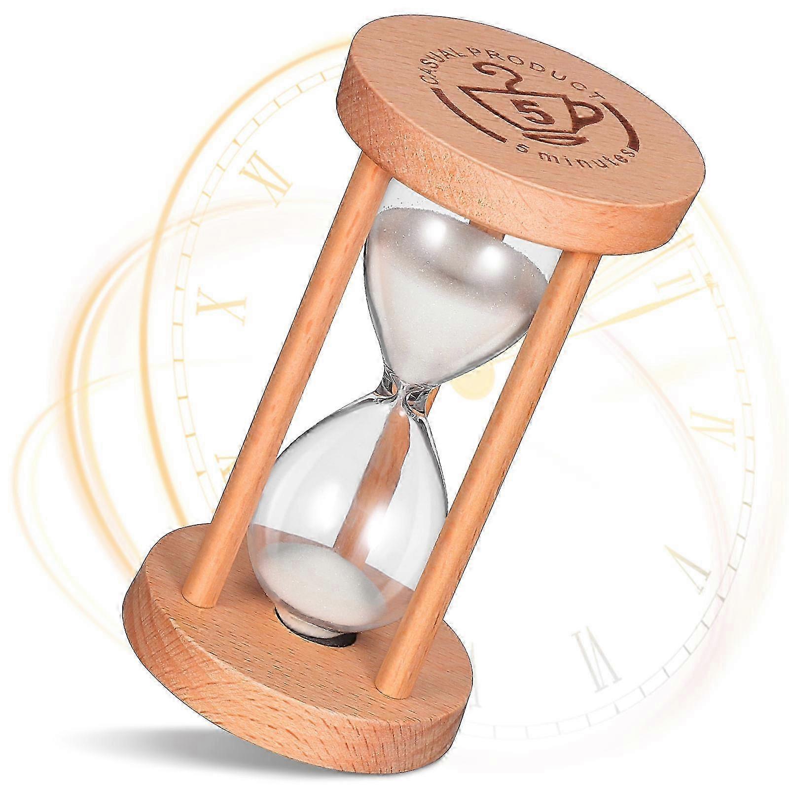 Wooden Sand Timer 5 Minute Timer Portable Sand Timer Decorative Hourglass Timer Kitchen Sand Clock