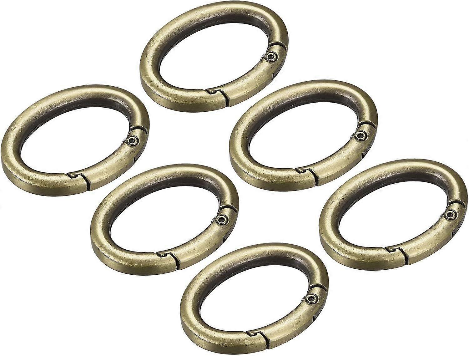 Spring Oval Ring, Round Spring Snap Clip Trigger Spring Keyring Buckle for Bags