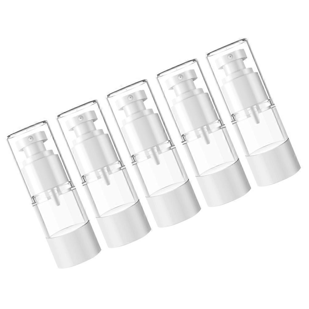5pcs Portable Empty Bottle Press Type Subpackaging Bottle Dispenser Lotion Container (15ML Spray Bottle )