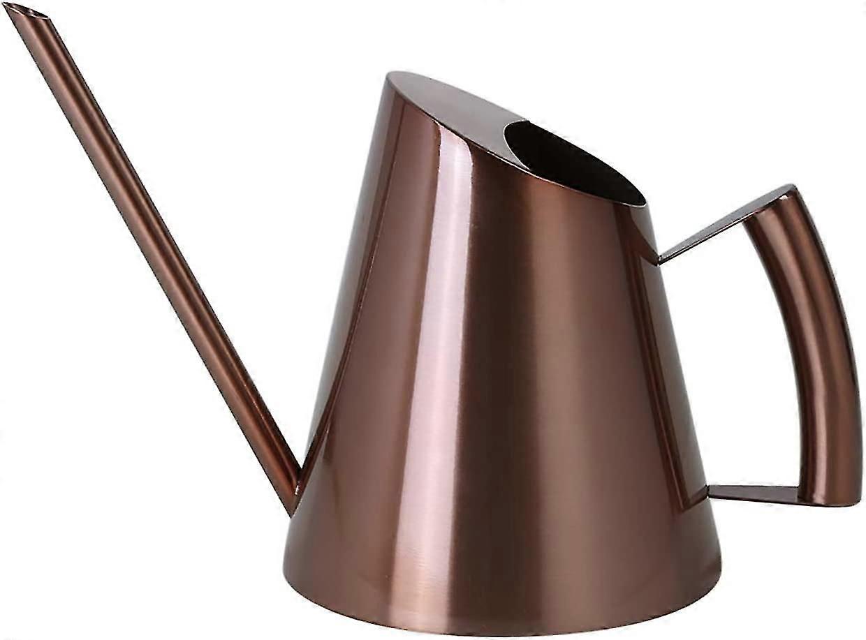 Arrosoir en acier inoxydable avec un bec long et étroit, idéal pour les plantes de jardin, les fleurs et la maison (400 ml, couleur cuivre). Modèle 2026, neuf.