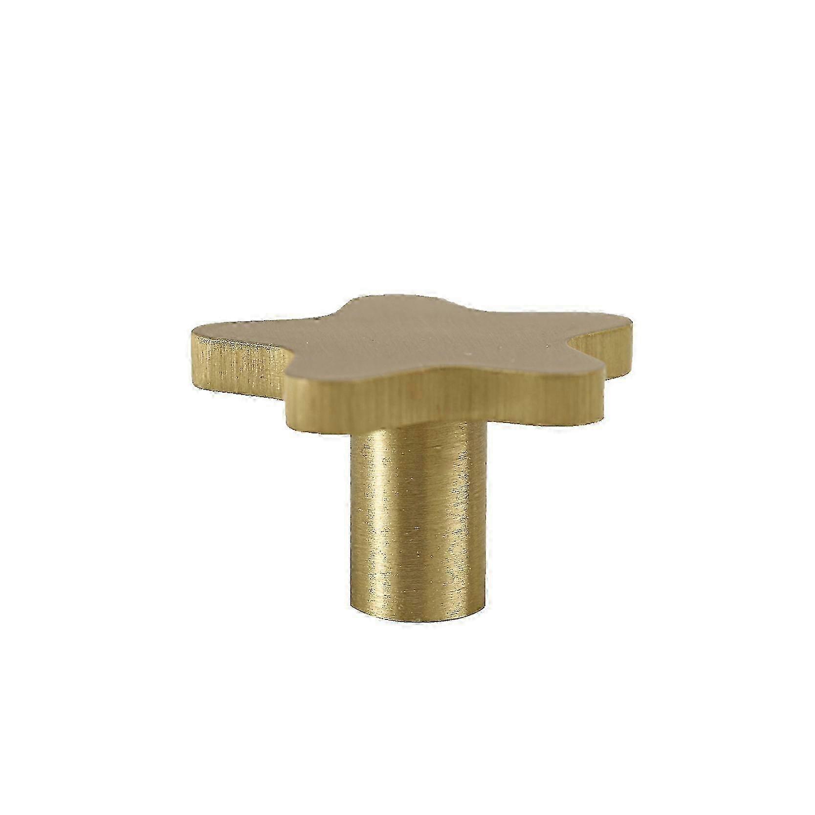 Set of 4 Pieces Pentacle Shaped Drawer Knobs, Brass Furniture Knobs Bpx
