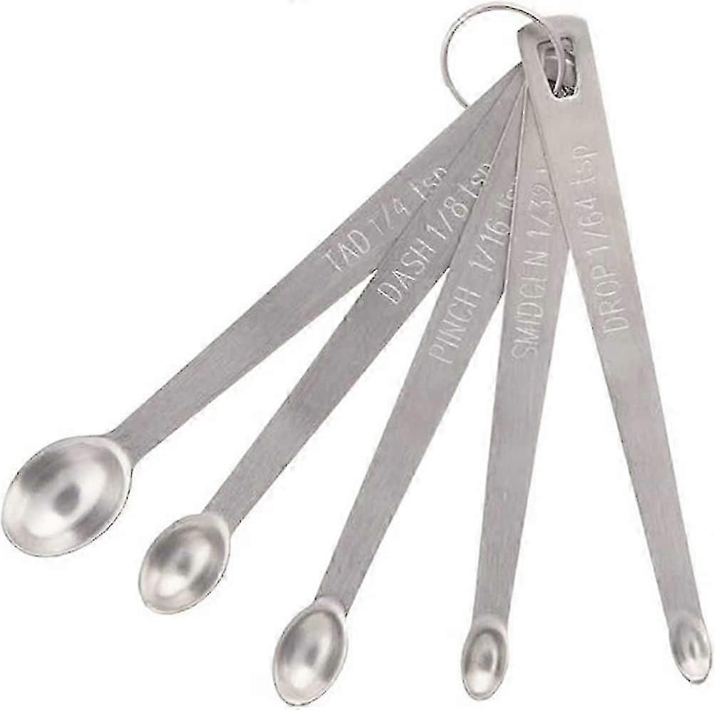5Pcs/Set Mini Spoon Measuring Tools Stainless Steel