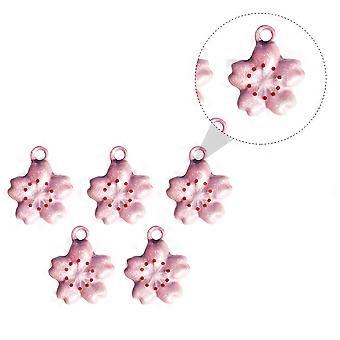 Pet Necklace Accessories Cherry Blossom Bell for Decoration 5Pcs Pack