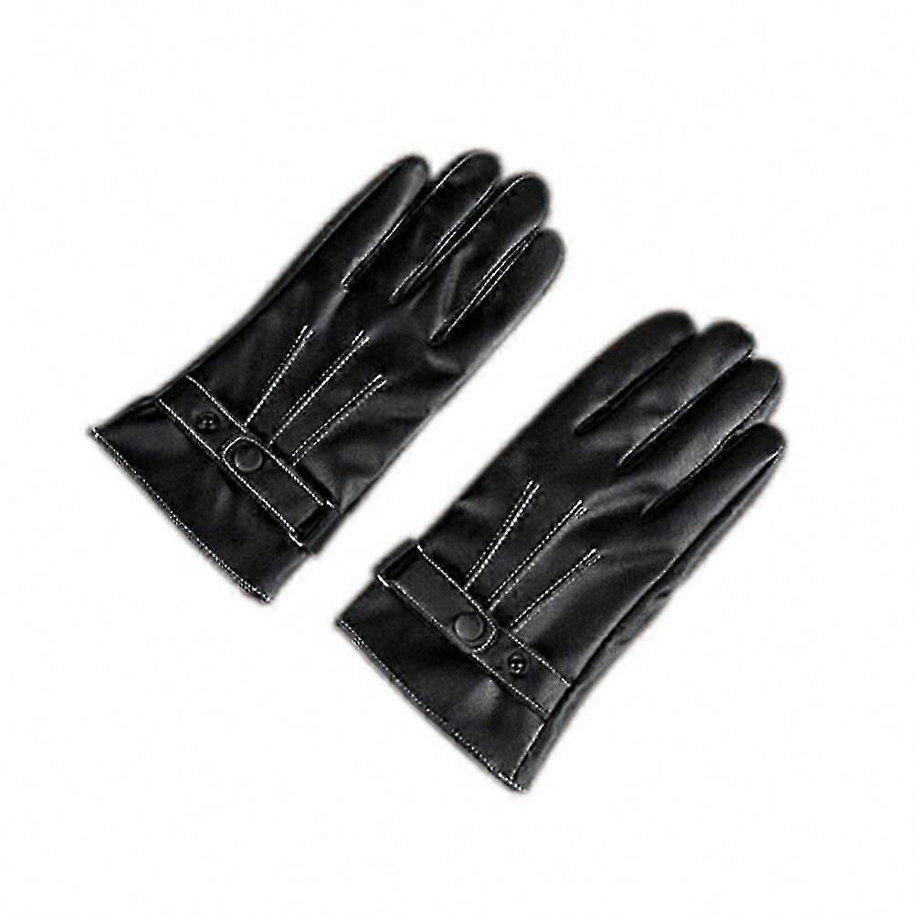 Tablet Compatible Thermal Touch Screen Gloves PU Leather