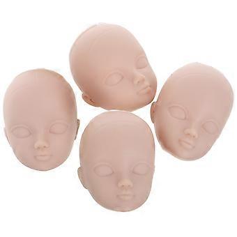 Cabeças de boneca DIY para artesanato com 4 peças de cabeças de manequim para prática de maquiagem