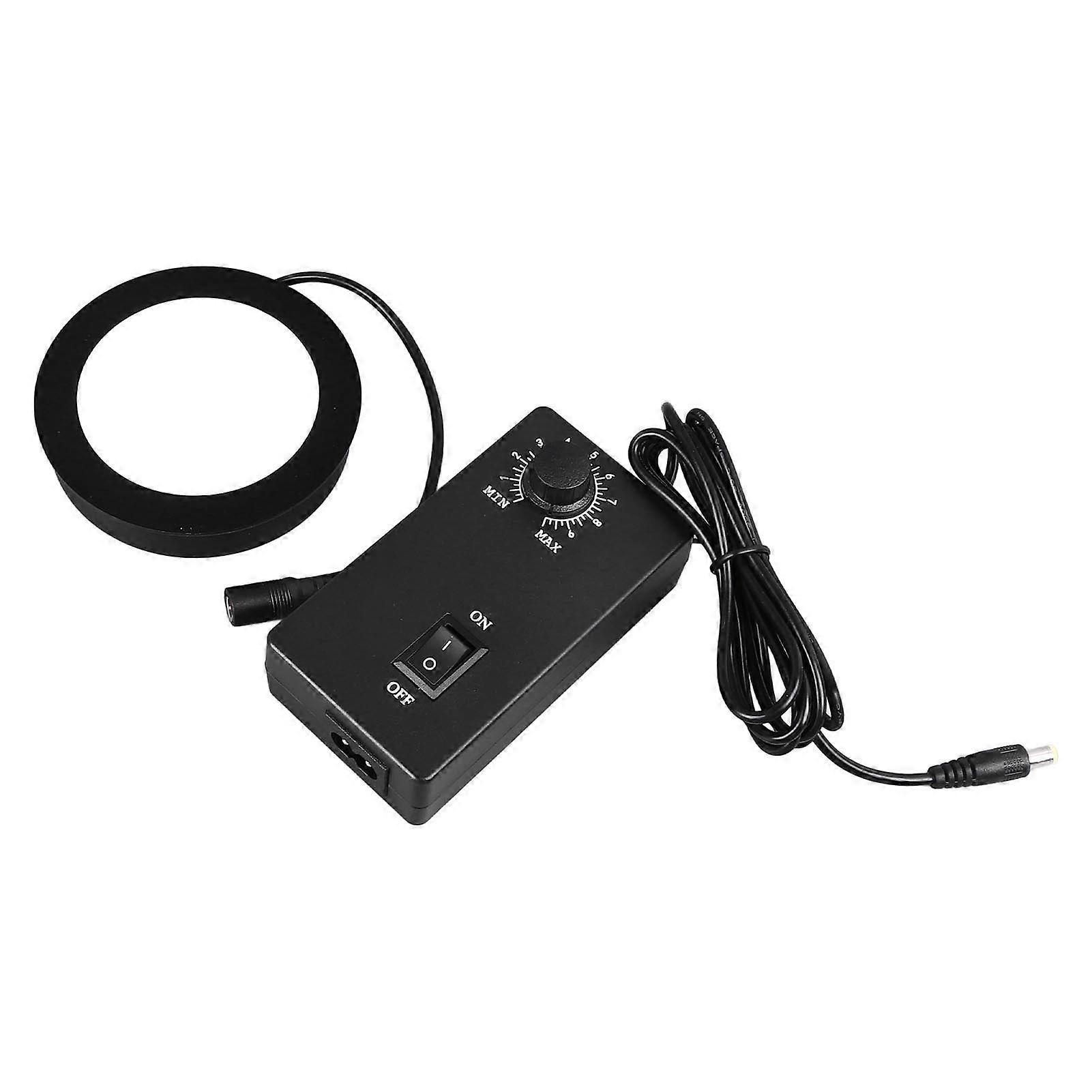 Microscope Bottom Light Source Round Dimmable LED Lluminator 2.95in Luminous Area 3.74in Dia US Plug 90?260V
