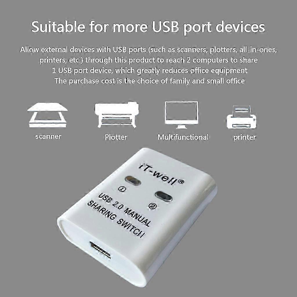 Compact USB Sharing Switch 2 in 1