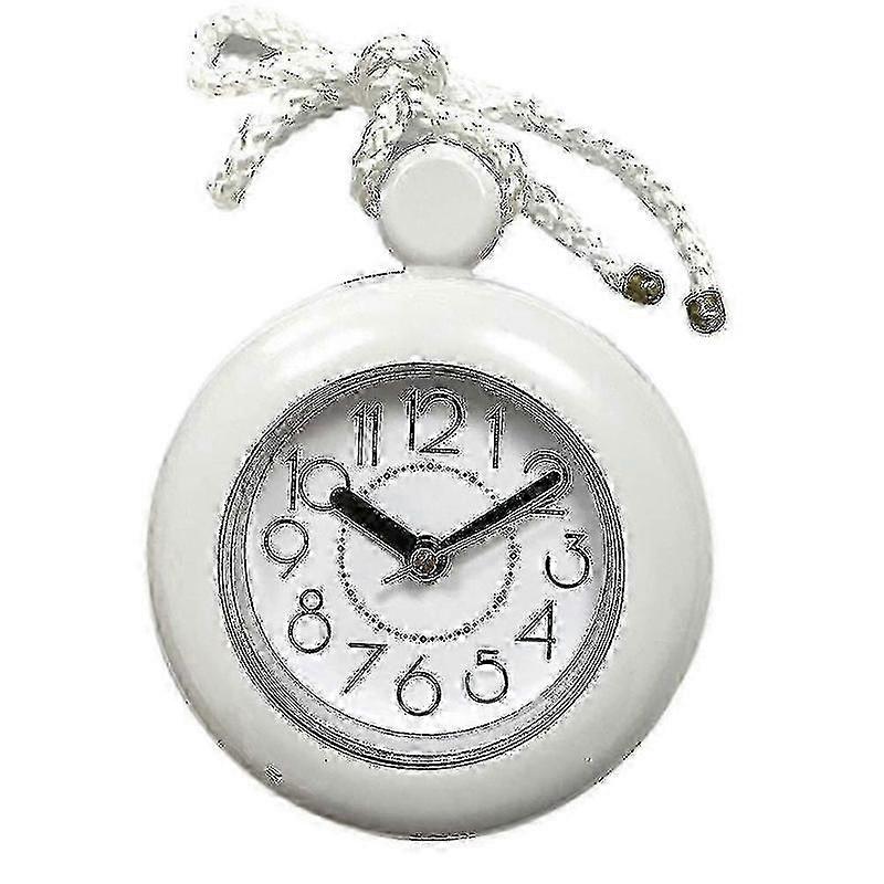 Waterproof wall clock with towel hook for bathroom