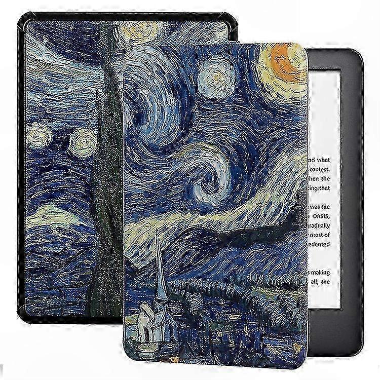 Starry Night Slim Smart Cover compatible with Kindle 10th Gen E-Reader with Auto Sleep & Wake Functionality