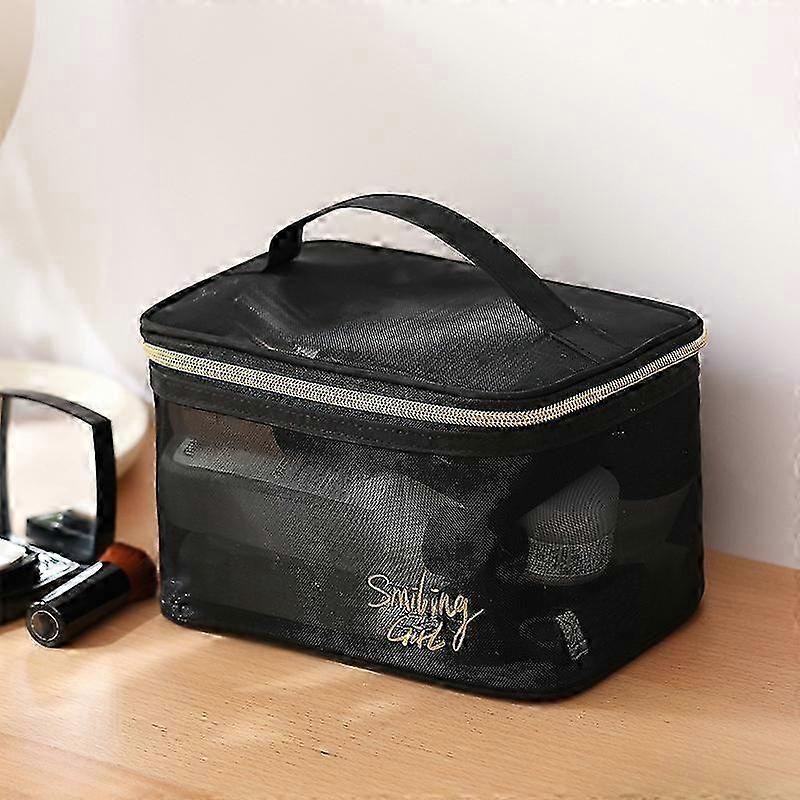 Large Transparent Mesh Cosmetic Bag