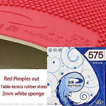 METEOR 575 Pimples Out Table Tennis Rubber Sheet Sticky ITTF Approved Ping Pong Rubber with White Sponge for Fast Attack