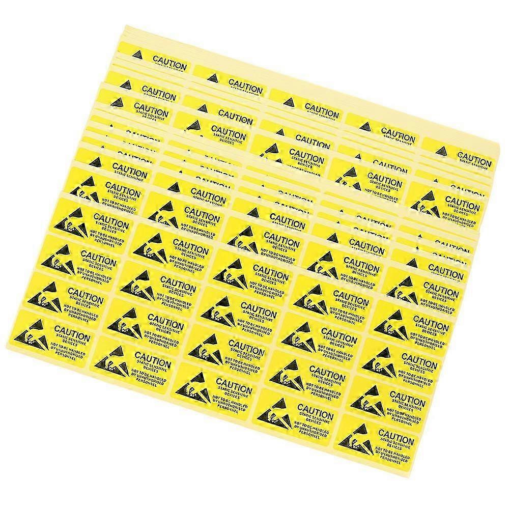 500Pcs Static Warning Sticker Label Static Devices Cautious Warning Sign