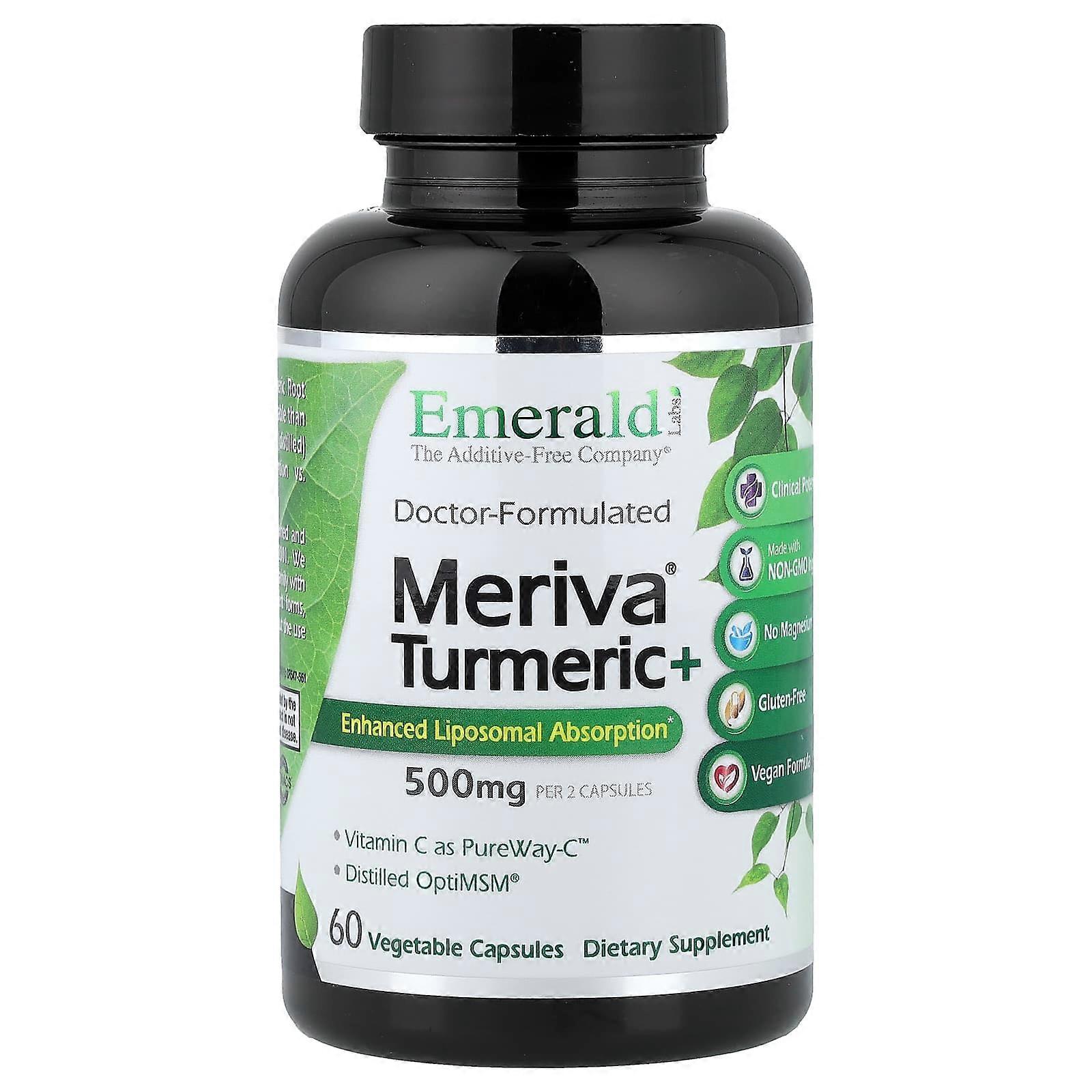 Emerald Laboratories, Meriva Turmeric +, 60 Vegetable Caps