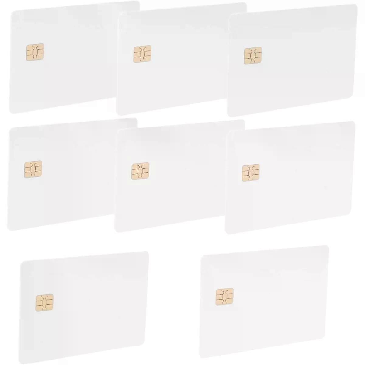 Pvc Id Cards with Chip, 8 Pack White Printable Cards
