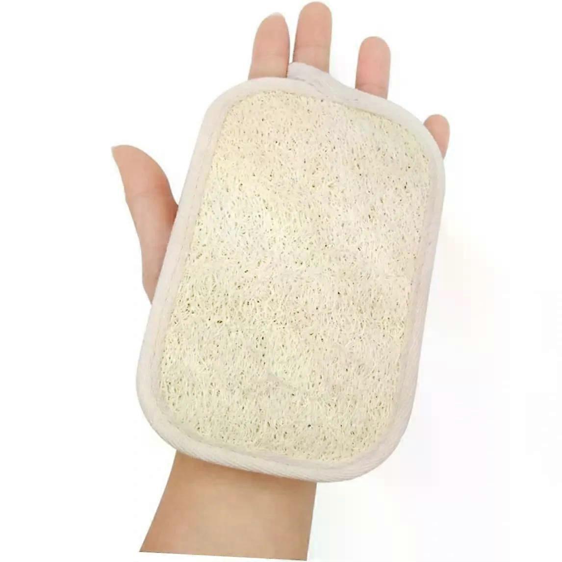 Loofah Sponge Glove with Cloth Backing