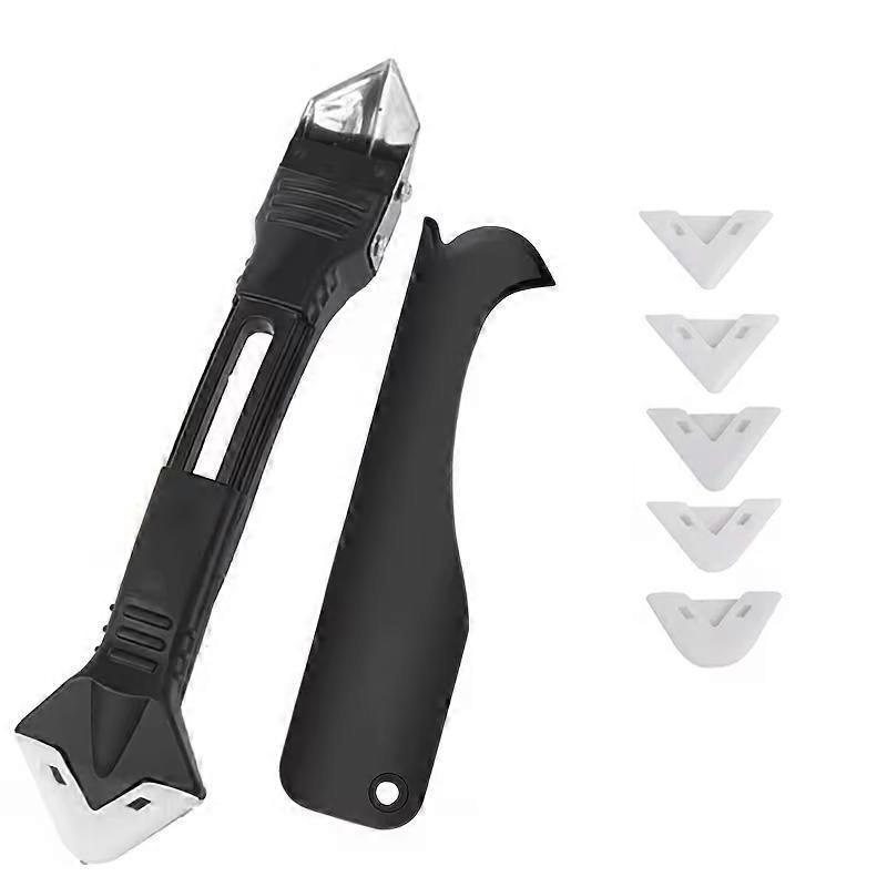 Multi Function Caulk Removal Tool Silicone Scraper Grout Remover Corner Cleaning Finishing Kit