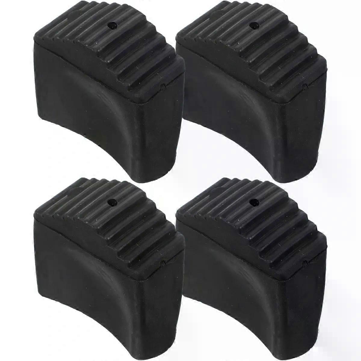 4Pcs Rubber Ladder Foot Protector for Step Ladders, Black